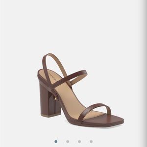 CONVERTIBLE HEEL - Pashion Footwear - The Miranda Walnut Leather Block 4 Inch